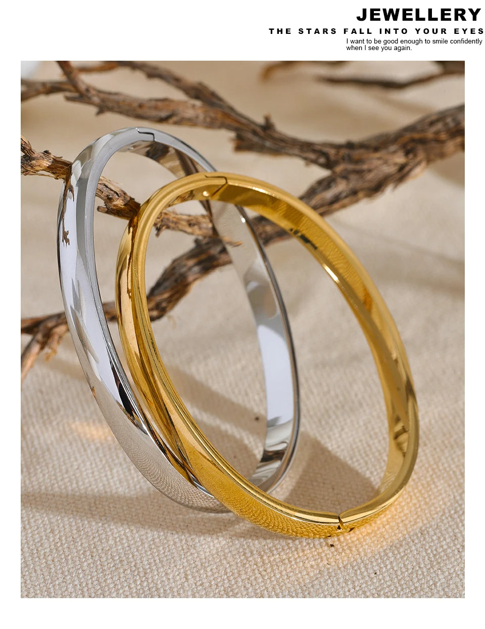 Minimalist, Gold Plain Bangle.