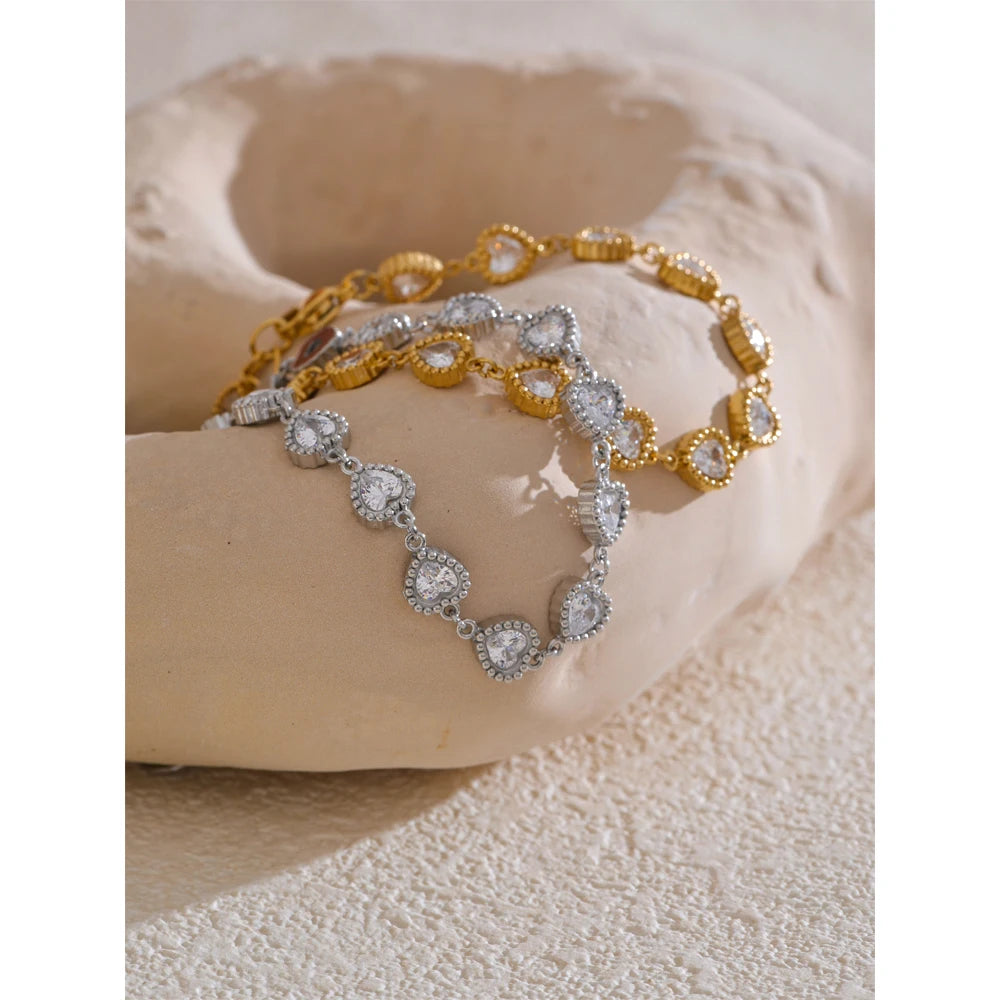 Heart Crystal Bracelet.