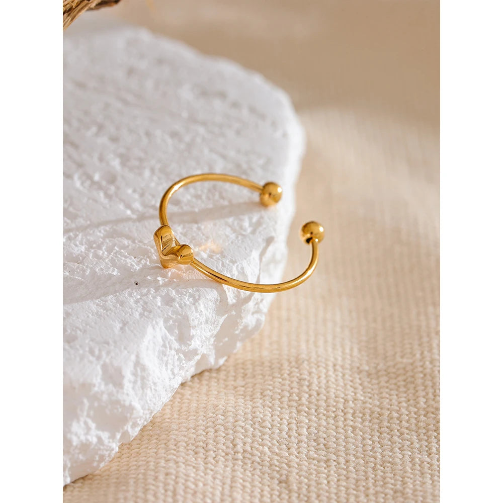 Minimal Open Heart Ring