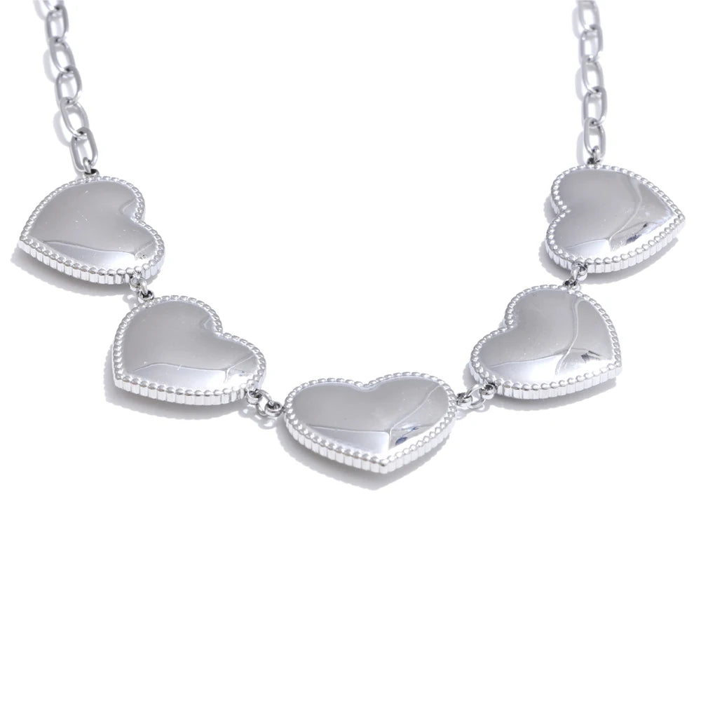 Bold Heart Statement Necklace