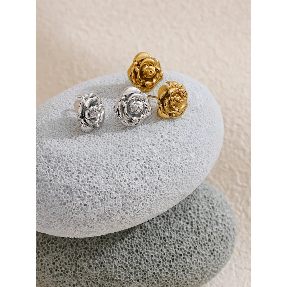 Rose Stud Earrings.