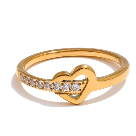 Sparkling Heart Ring