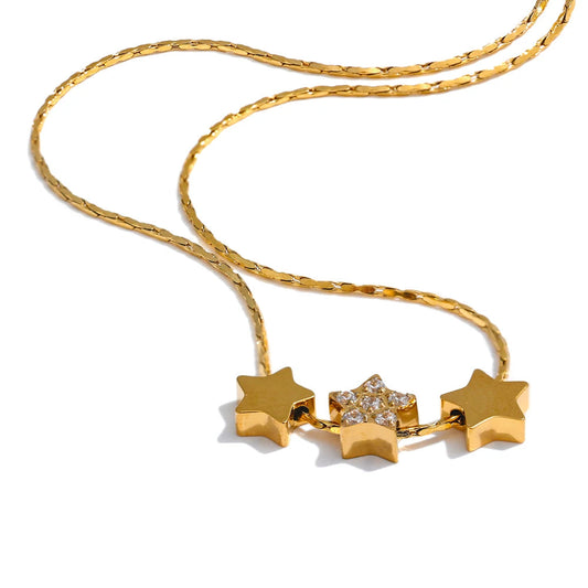 Twinkle Trio Star Necklace