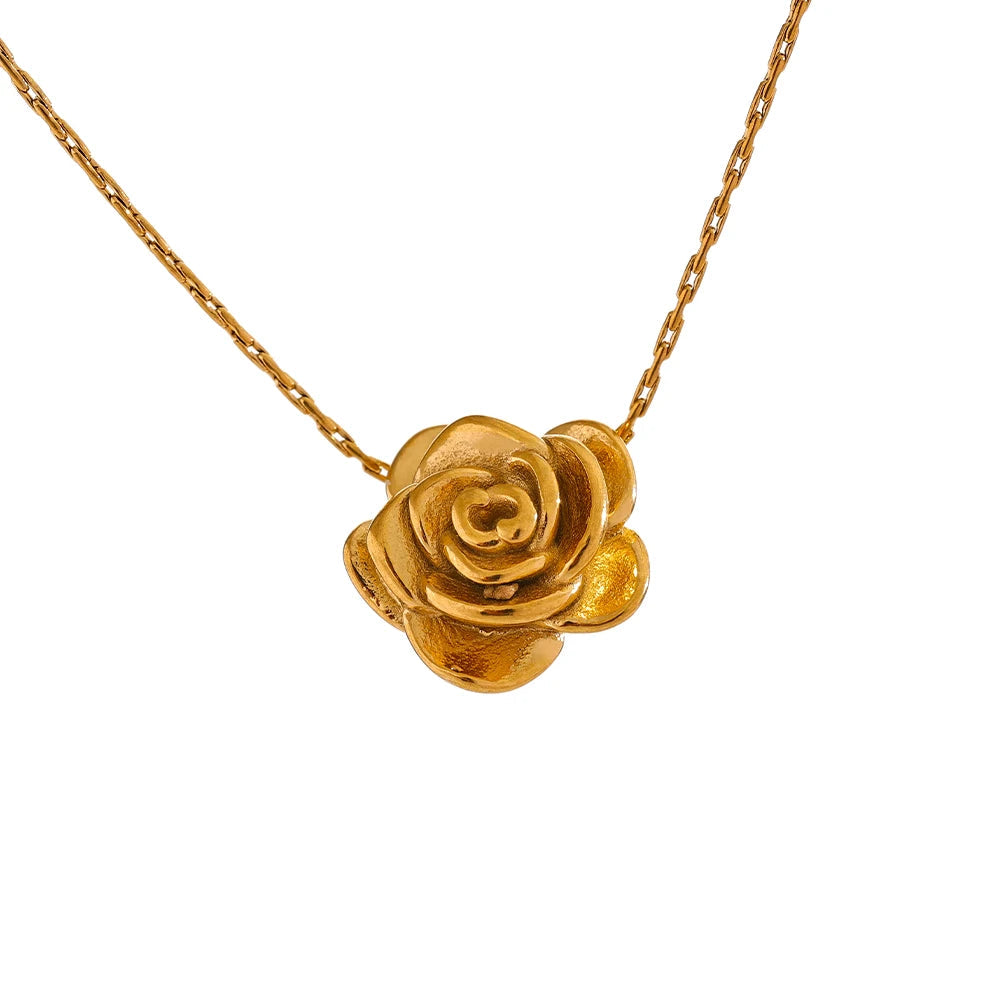 Romantic Rose Pendant Necklace