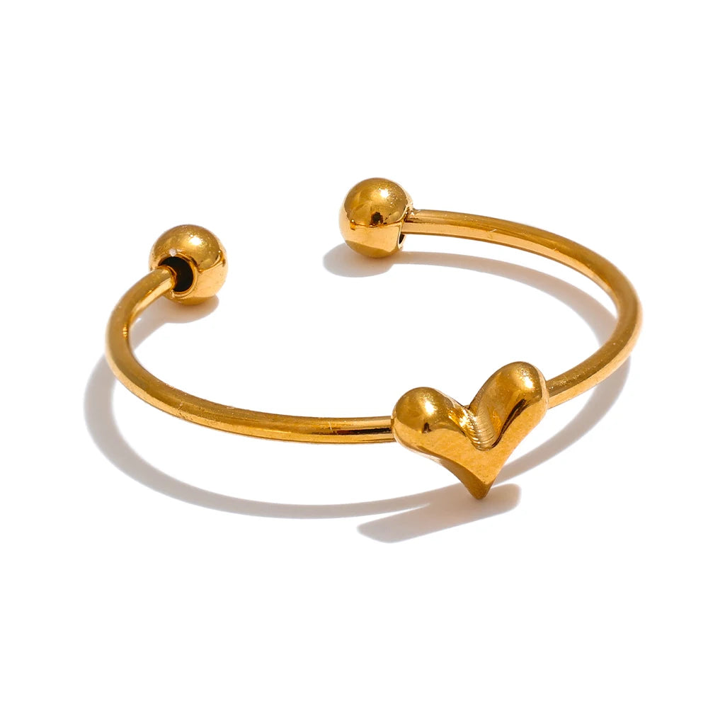 Minimal Open Heart Ring