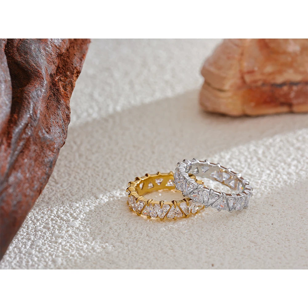 Gemstone Gold Eternity Ring.