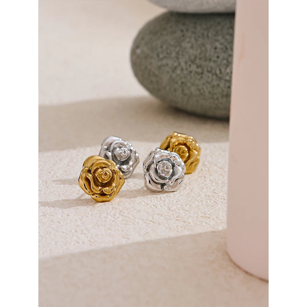 Rose Stud Earrings.