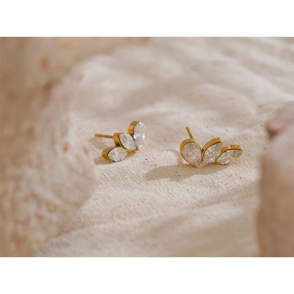 Elegant Wing Stud Earrings