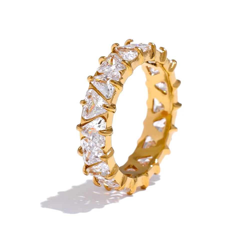 Gemstone Gold Eternity Ring.