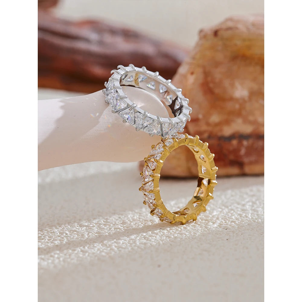 Gemstone Gold Eternity Ring.