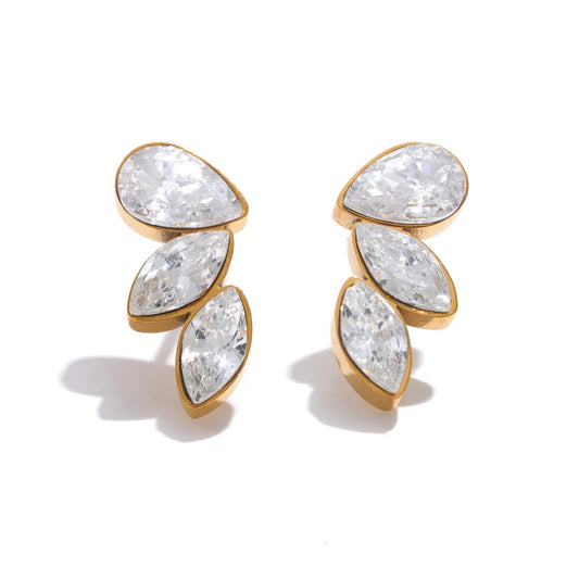 Elegant Wing Stud Earrings