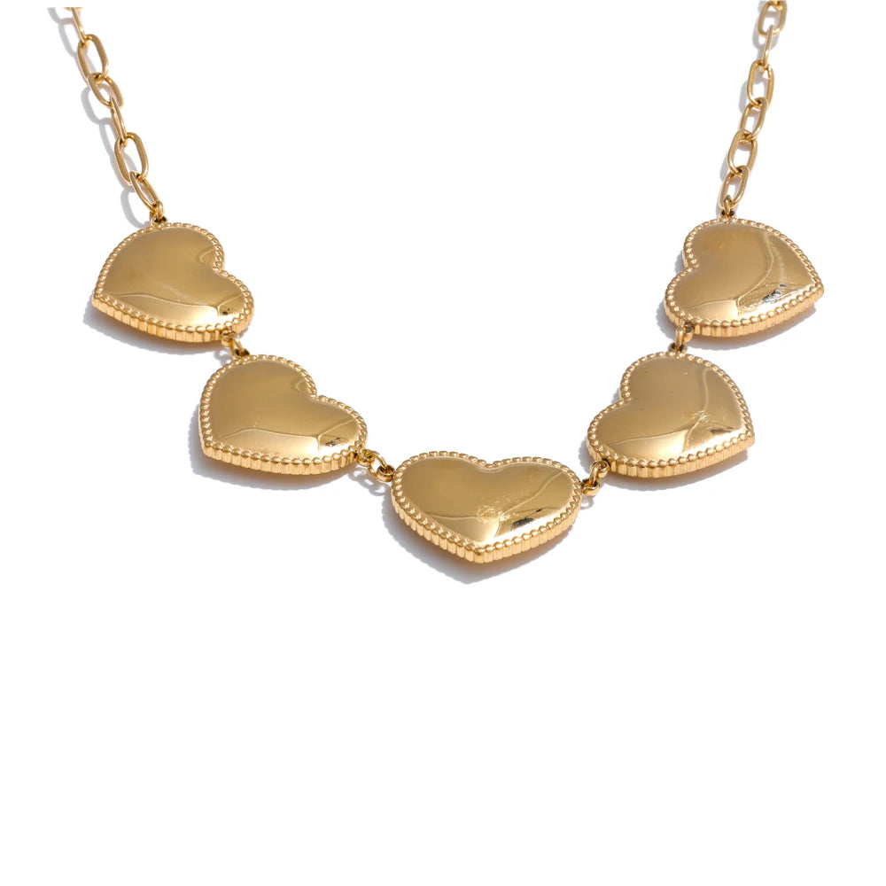 Bold Heart Statement Necklace