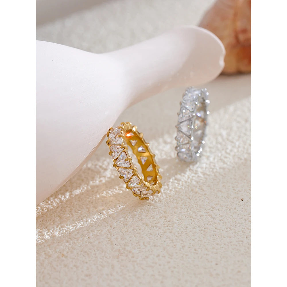 Gemstone Gold Eternity Ring.