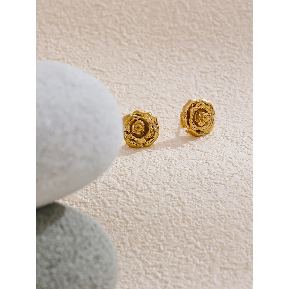 Rose Stud Earrings.