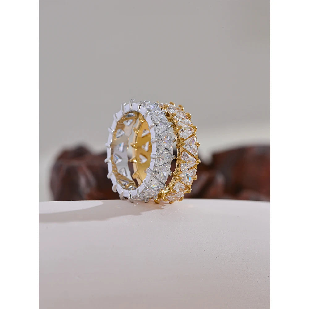 Gemstone Gold Eternity Ring.