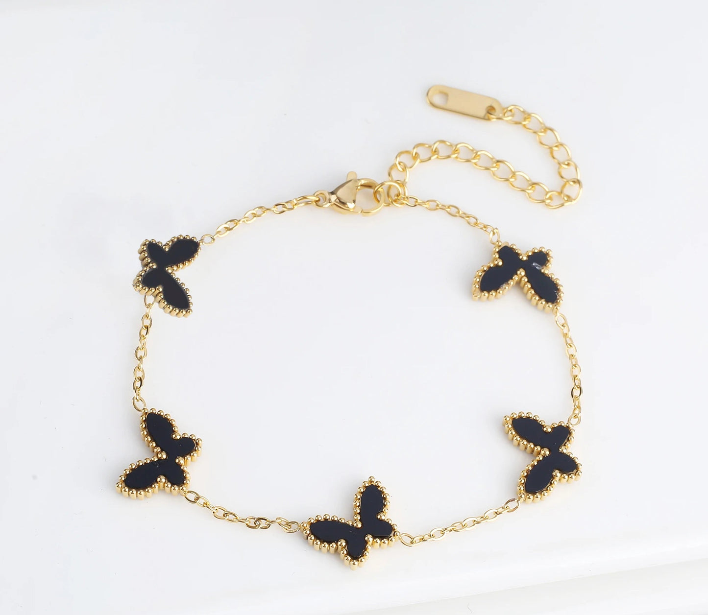 Gold Butterfly Charm Bracelet, Delicate and Elegant.